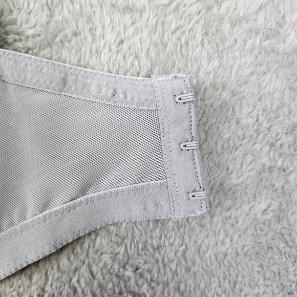 Soma 44DDD‎ Sensuous Lace Unlined Bra Gray Black Embroidered Sheer Floral - Picture 4 of 9